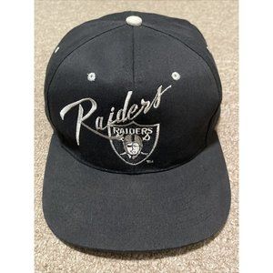 Vintage 90s Los Angeles Raiders Logo Athletic NFL Team SnapBack Hat Cap NWA